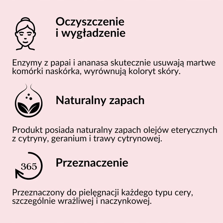 SYLVECO Enzymatyczny Peeling do Twarzy z Papainą i Bromelainą, Wygładzenie