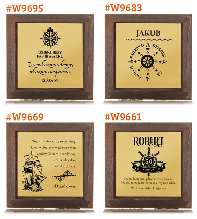 Mosiężny kompas zegar słoneczny szkatułka GRAWER