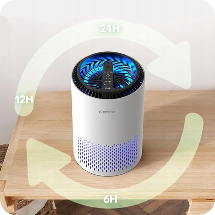 OCZYSZCZACZ POWIETRZA REVENTO PURO CICHY AROMATERAPIA TIMER + FILTR