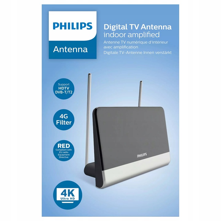 PHILIPS Cyfrowa antena telewizyjna DVB-T/T2 HDTV