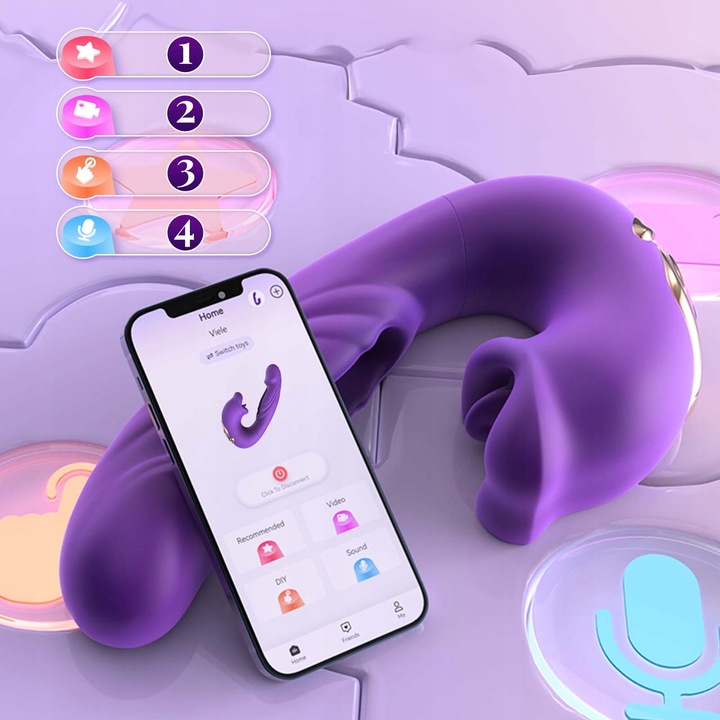 Flapping wibrator wielofunkcyjny fioletowy intensywne orgazmy 7 trybów