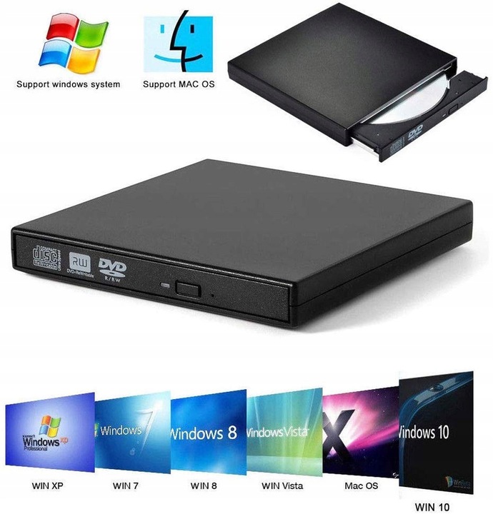 NAPĘD CD-R/DVD-ROM/RW NAGRYWARKA Zewnętrzny USB