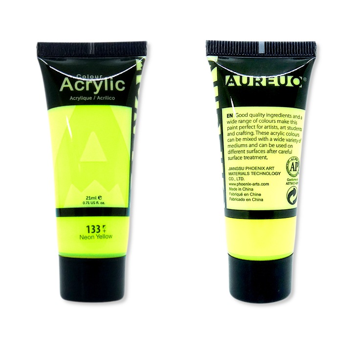 Farby Akrylowe NEONOWE Zestaw Farb Akrylowych Neonowych Farba NEO 8sztx21ml