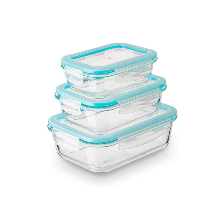 Zestaw POJEMNIKI na Żywność LUNCHBOX Mikrofalówki Konighoffer Largo 9 szt