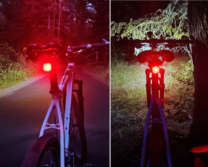 Lampka rowerowa czerwona SPECTER WT09 tył tylna do tyłu 100 godzin pracy