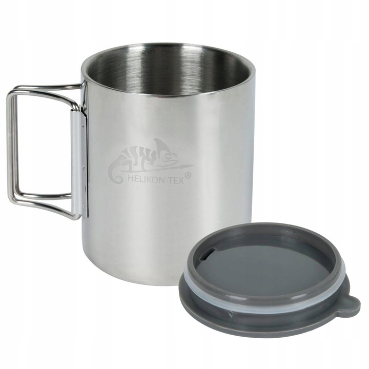 Kubek Termiczny Turystyczny HELIKON z przykrywką STAL NIERDZEWNA 250ml