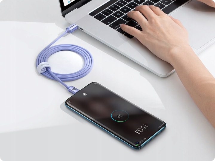 BASEUS MOCNY KABEL USB-C SZYBKIE ŁADOWANIE TYPE-C PD 100W QC 3.0 5A 1.2M