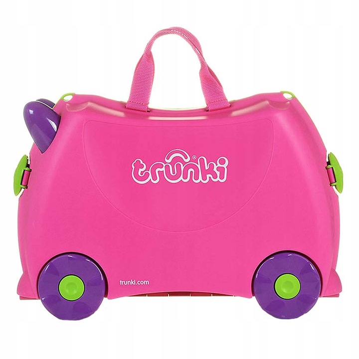 Walizka na Kółkach Dla Dzieci Jeździk Dziecięcy 2w1 Zabawka dla Dziecka Róż