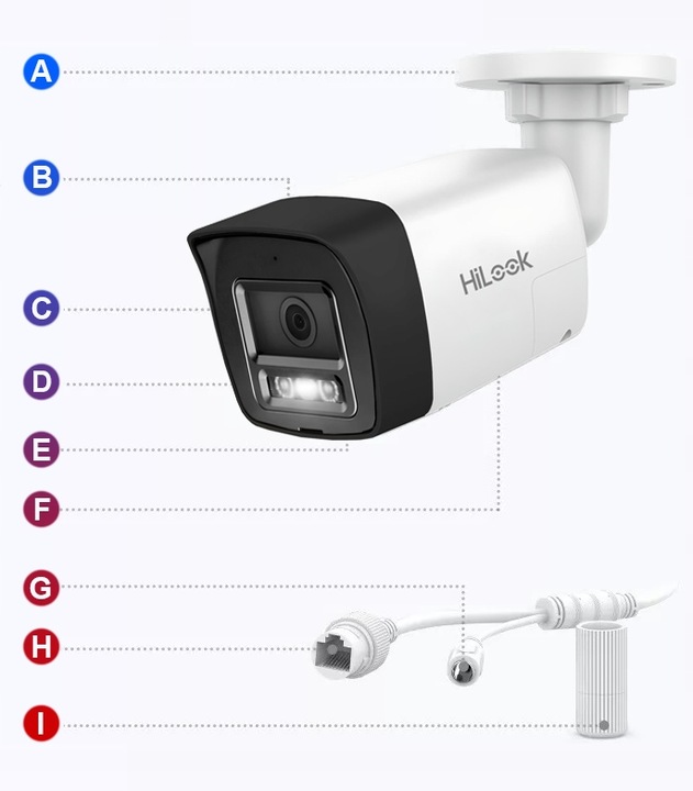 Kamera IP 8MPx IPC-B180HA-LUF/SL HiLook Hikvision 4K PoE zewnętrzna slot SD