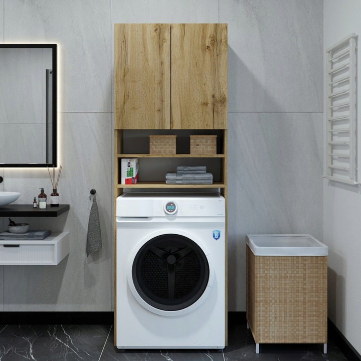 REGAŁ ŁAZIENKOWY SZAFKA NAD PRALKE WOTAN 4 PÓŁKI