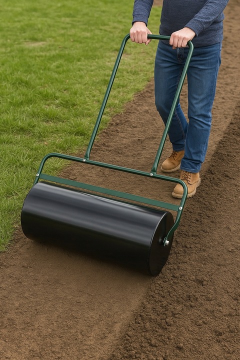 WALEC OGRODOWY STALOWY RĘCZNY DO TRAWY ZIEMI GLEBY TRAWNIKA UBIJAK