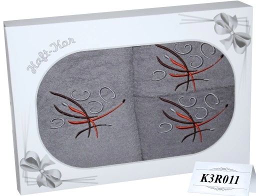 PREZENT KOMPLET TRZECH GRUBYCH RĘCZNIKÓW Z HAFTEM