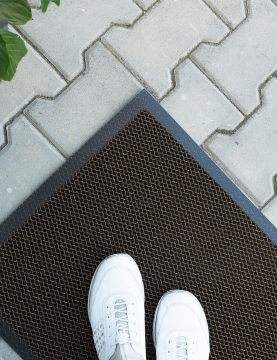 WYCIERACZKA POD DRZWI DO BUTÓW 50x80cm BRĄZ SIATKA 3D WEJŚCIOWA ZEWNĘTRZNA