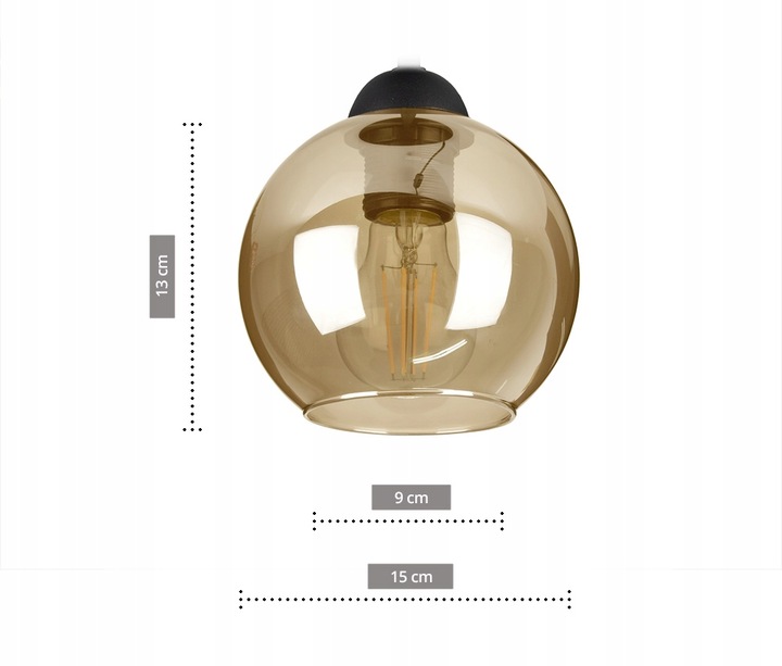 Klosz Kula do lamp żyrandola kinkietu E27 W041M
