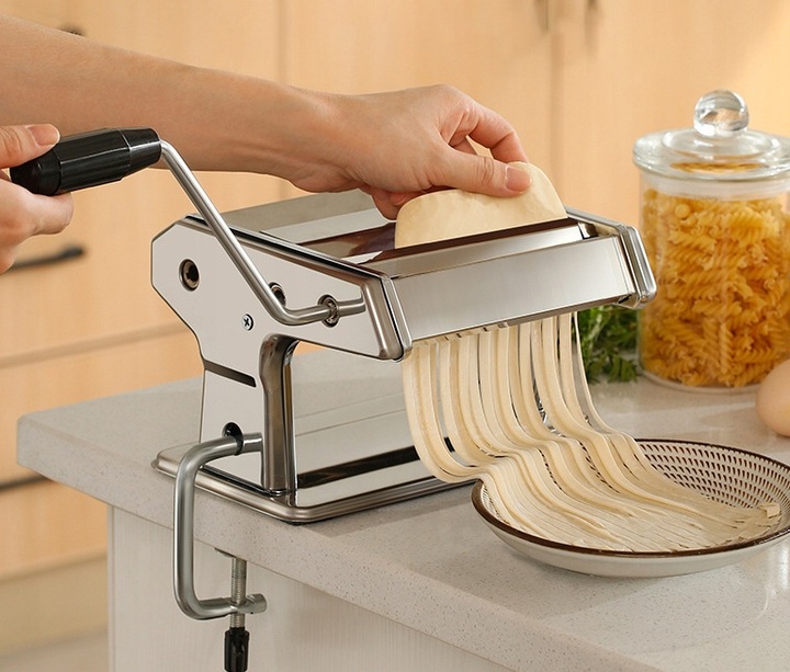 Maszynka Ręczna Do Makaronu RAVIOLI Ciasta Stal NIERDZEWNA 7w1 Zestaw