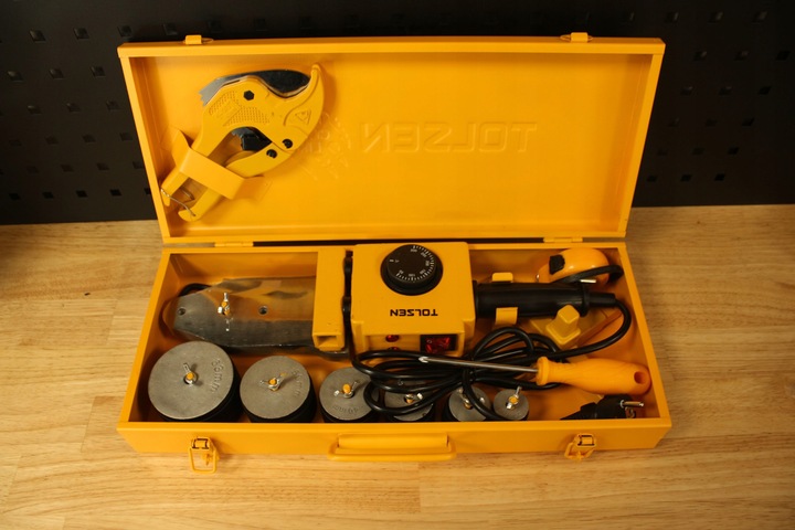 Zgrzewarka do rur 20-25-32-40-50-63mm / 700W-1500W / ZESTAW WALIZKOWY