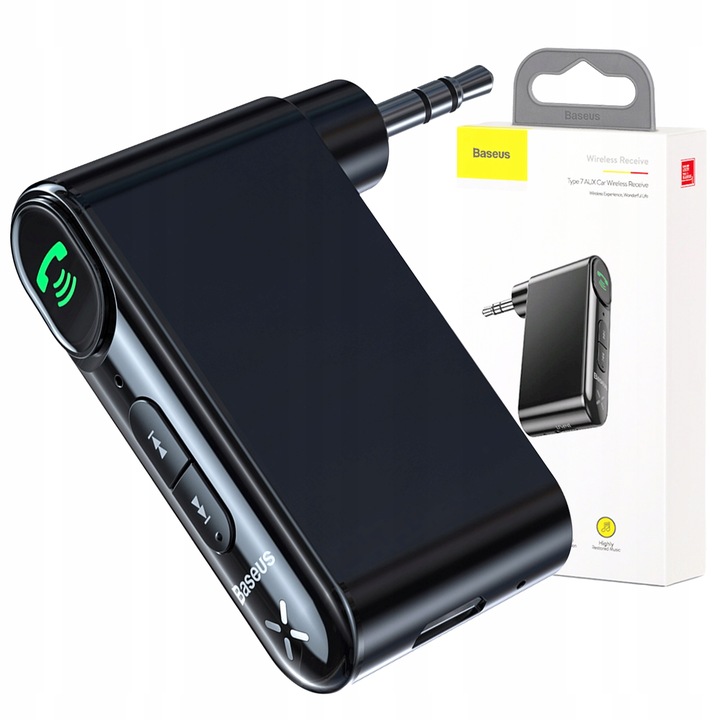 TRANSMITER SAMOCHODOWY BLUETOOTH AUX BASEUS ZESTAW GŁOŚNOMÓWIĄCY +