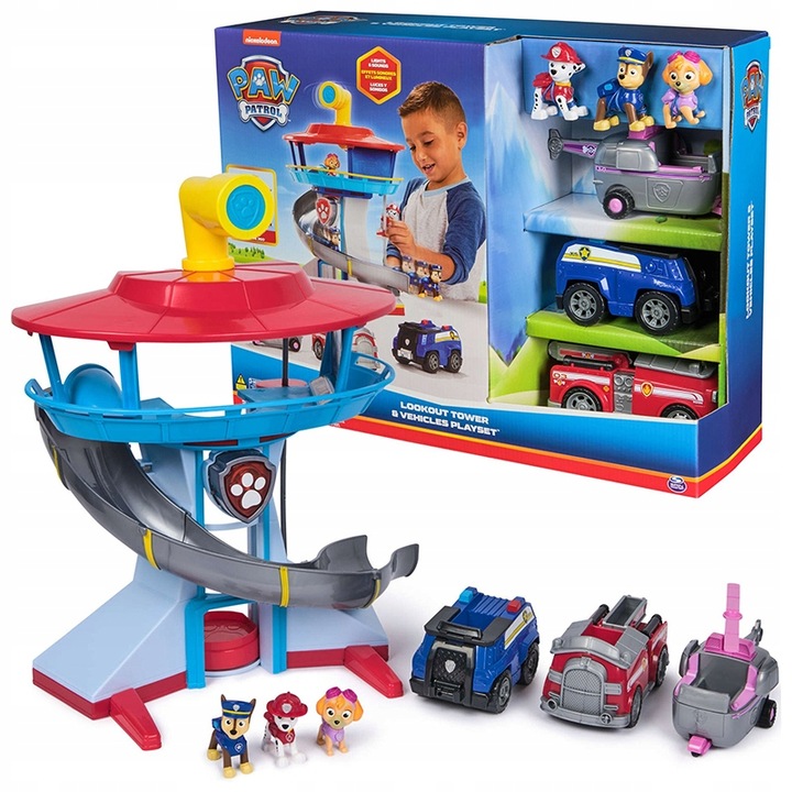 PSI PATROL WIEŻA OBSERWACYJNA ZE ŚWIATŁEM I DŹWIĘKIEM BAZA GŁÓWNA RATUNKOWA