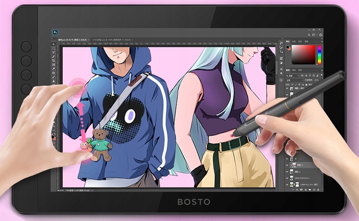 PROFESJONALNY Tablet graficzny BOSTO DOTYK buttons