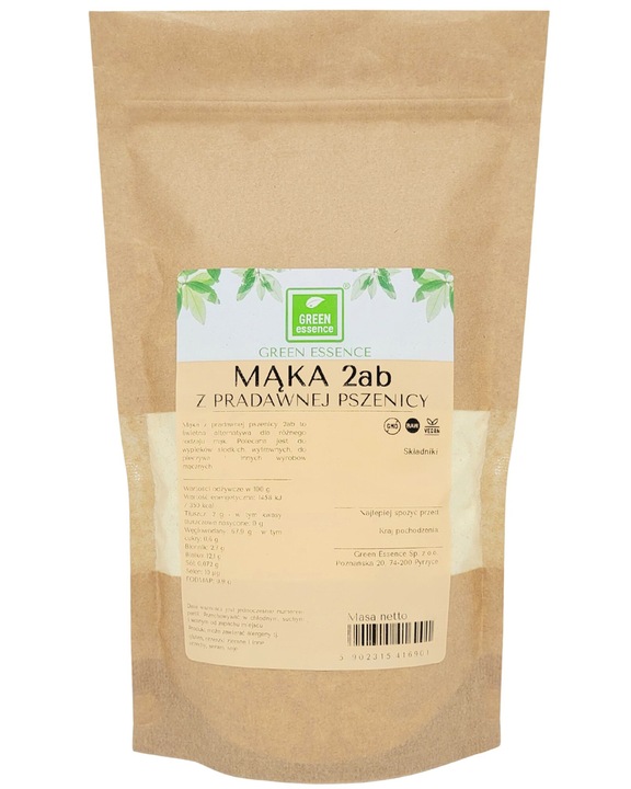 MĄKA Z PRADAWNEJ PSZENICY 2ab 1kg lekka low dieta fodmap do chleba na