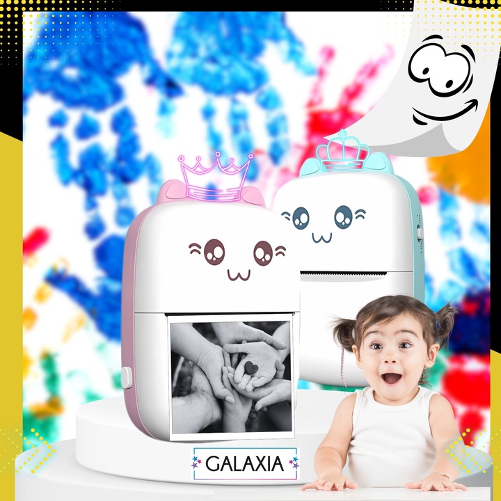 Mini Drukarka Termiczna DRUKUŚ ORYGINALNY Do Zdjęć Przenośna + 11 ROLEK