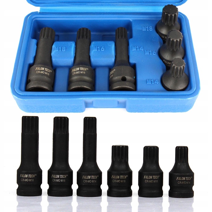 KLUCZE UDAROWE SPLINE M14 M16 M18 - zawieszenia VW