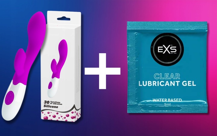 WIBRATOR DAMSKI SEKS MASAŻER ŁECHTACZKI 30 PROGRAMÓW + ŻEL LUBRYKANT