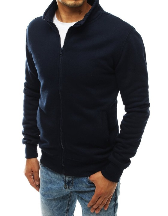 ROZPINANA BLUZA MĘSKA BEZ KAPTURA GRANATOWA bx4567 - XL