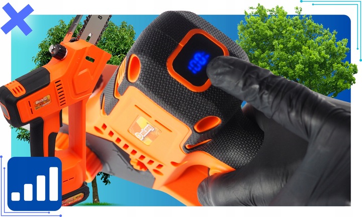 PIŁA AKUMULATOROWA ELEKTRYCZNA MINI 8" + DWA 2X AKUMULATORY 2.0Ah DO