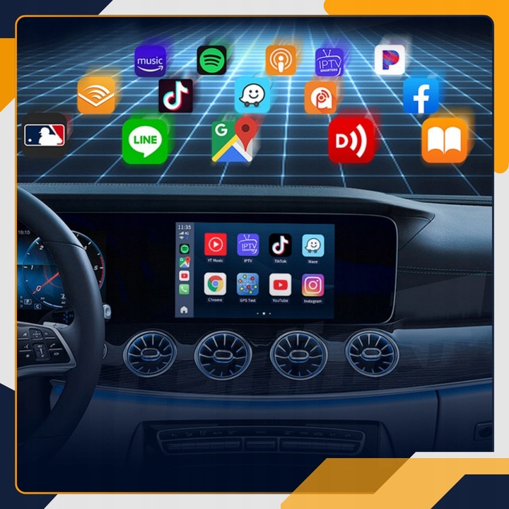 MINI ADAPTER ANDROID AUTO BEZPRZEWODOWY CARPLAY WIFI BLUETOOTH + USB C