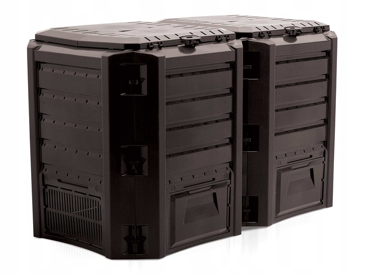 Kompostownik 2 - komorowy Prosperplast 800 l czarny