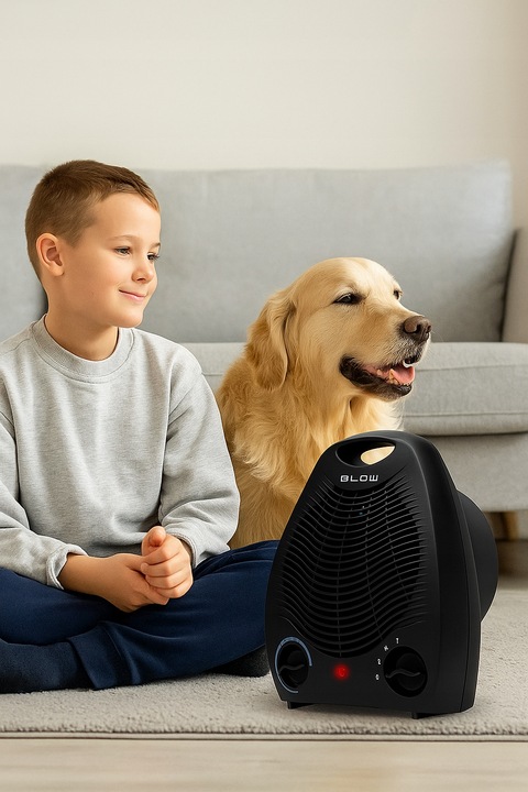 MOCNY TERMOWENTYLATOR ELEKTRYCZNY FARELKA GRZEJNIK TERMOSTAT 2000W