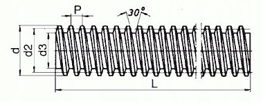 Śruba trapezowa 16x4 500 mm
