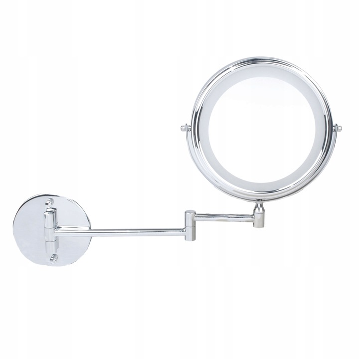 Podświetlane lusterko do makijażu kosmetyczne obrotowe obustronne LED