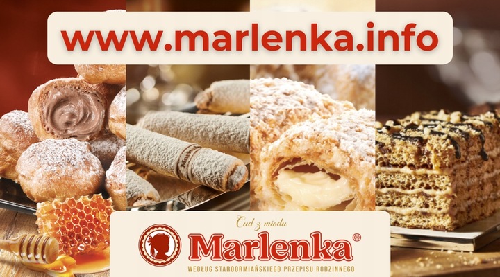 Tort miodowy MARLENKA z orzechami włoskimi 800g