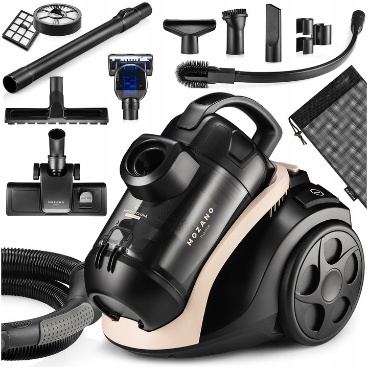 ODKURZACZ BEZWORKOWY 4000W CYKLONOWY TURBOSZCZOTKA FILTR HEPA 15w1 MOZANO