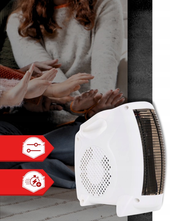 Farelka Elektryczna Termowentylator Grzejnik Ciepło Nawiew Zimno 2000W