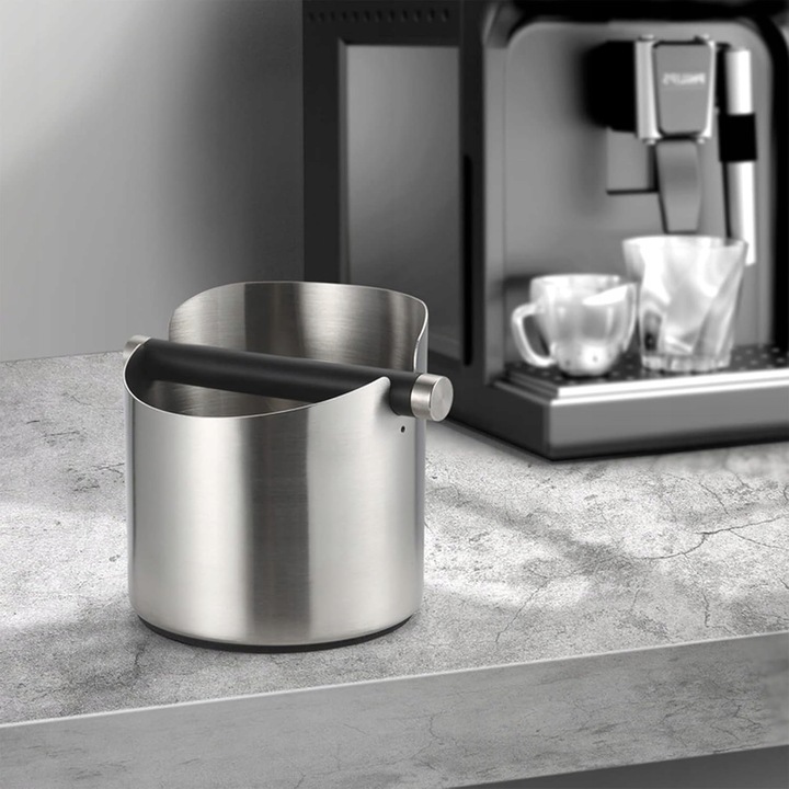 POJEMNIK DO ESPRESSO ZE METAL DRĄŻKIEM POJEMNIK NA FUSY DO SITKA, KNOCK BOX