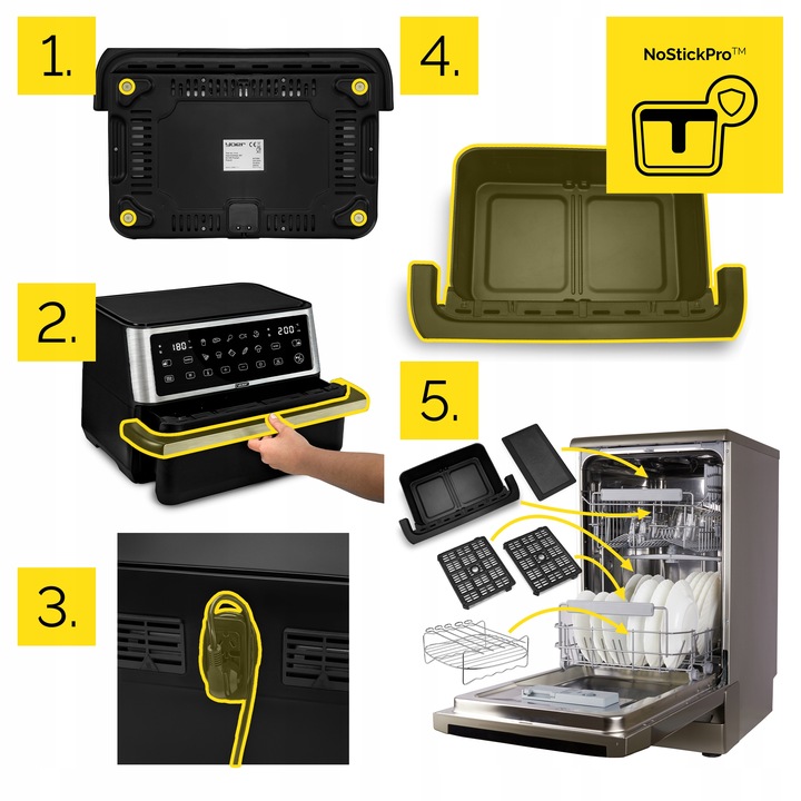 Frytkownica beztłuszczowa 11L Air Fryer Yoer 2800W 12 programów 23