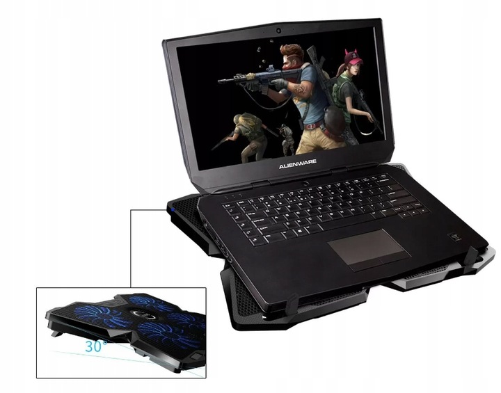 PODSTAWKA CHŁODZĄCA POD LAPTOPA PODKŁADKA USB LED DO NOTEBOOKA
