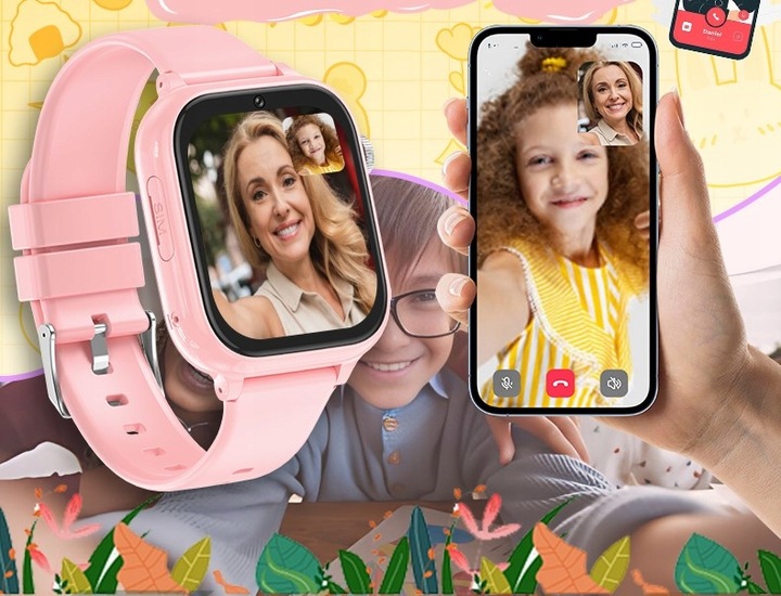 SMARTWATCH ZEGAREK DLA DZIECI 4G ROZMOWY SMS GRY ANDROID POLSKIE MENU GPS