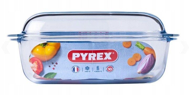 NACZYNIE ŻAROODPORNE Z POKRYWĄ PYREX 6,7L