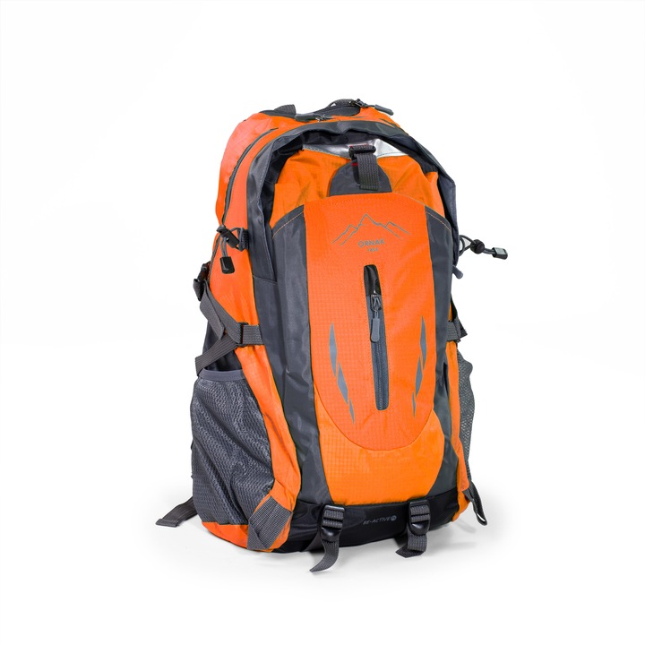 PLECAK TURYSTYCZNY 40L PODRÓŻNY TREKKINGOWY WYCIECZKOWY W GÓRY POMARAŃCZOWY