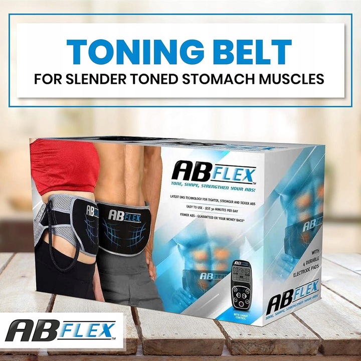 ABFLEX AB ELEKTROSTYMULATOR MIĘŚNI BRZUCHA PAS WYSZCZUPLAJĄCY