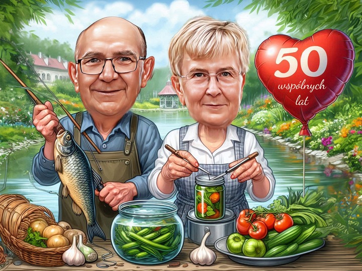 Karykatura A3 ze zdjęcia prezent rocznica urodziny 18natka ramka GRATIS