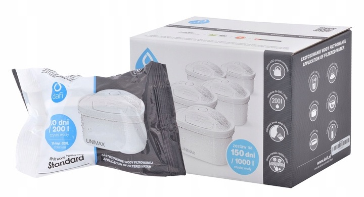 FILTR WKŁAD DAFI UNIMAX STANDARD 5SZT