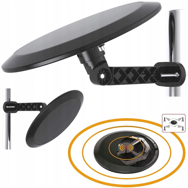 Antena Dynamic UFO DVB-T2 Do TV Naziemnej Zewnętrzna Aktywna Dookólna MUX8