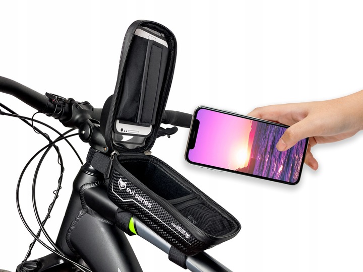 SAKWA ROWEROWA uchwyt na telefon, torba rowerowa WODOODPORNA PREMIUM M