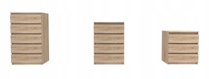 DUŻA KOMODA 5 SZUFLAD SZAFKA Sonoma POLSKIE MEBLE R-5 SONOMA