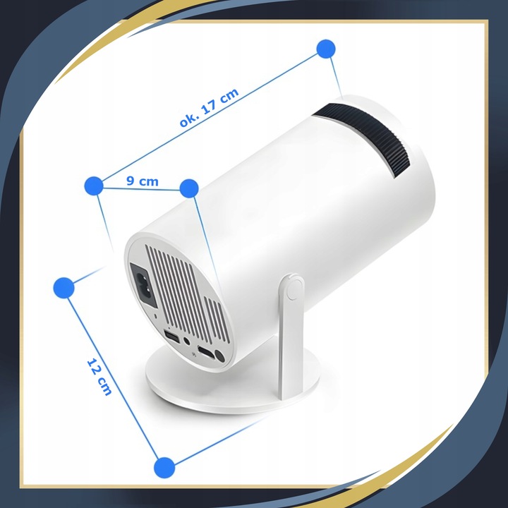 Projektor Rzutnik Przenośny Android Smart TV LED 4K Głośnik WIFI 130